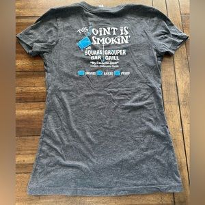 Square grouper woman v-neck tee